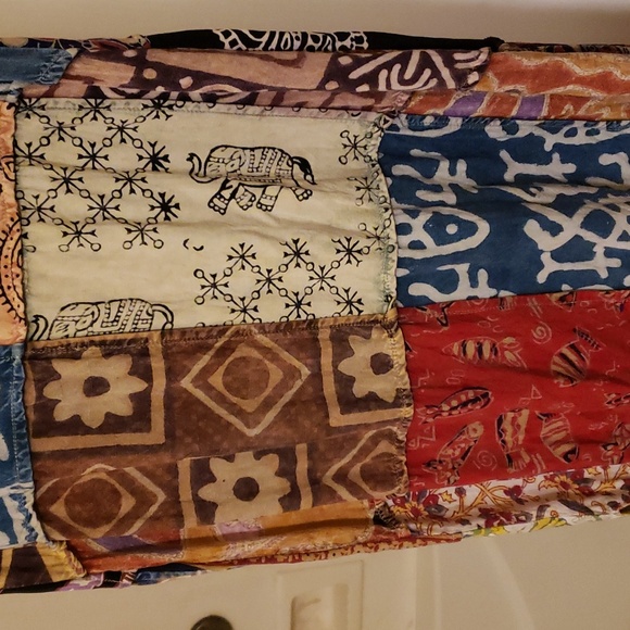 Vintage Sacred Threads Maxi Slip Drss With Side Slips Sz S - Picture 3 of 13